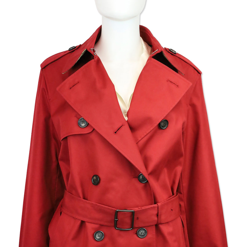 Coach Ruby Red Mid Trench