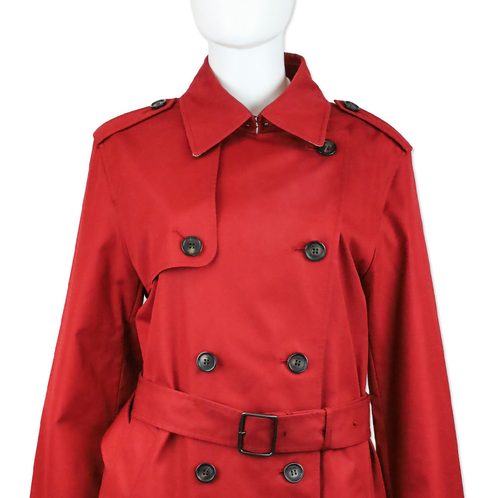 Coach Ruby Red Mid Trench