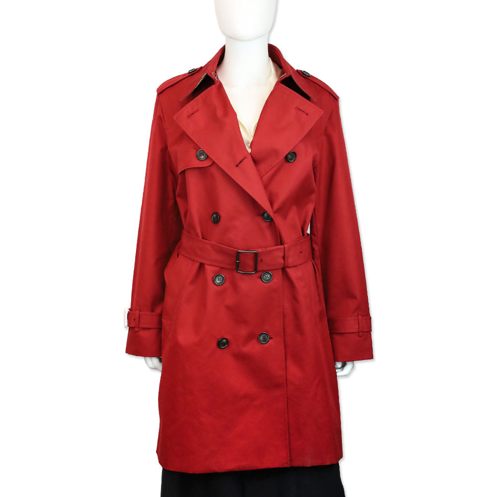 Coach Ruby Red Mid Trench