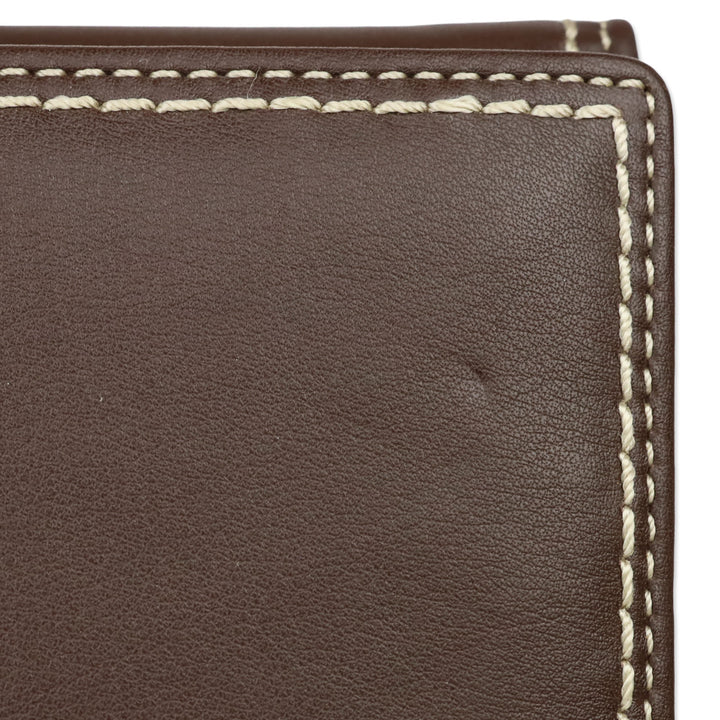 Coach SV/Mahogany Turnlock Leather Checkbook Wallet