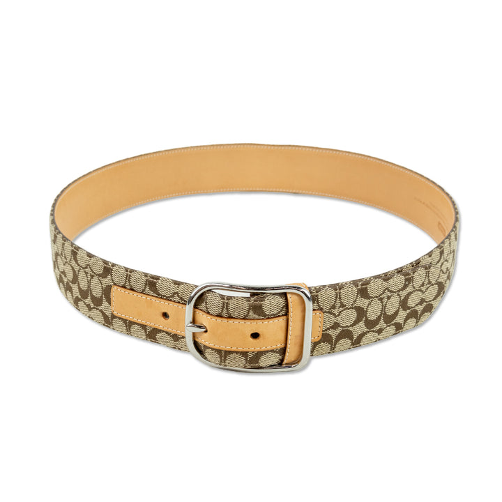 Coach Signature Canvas Belt