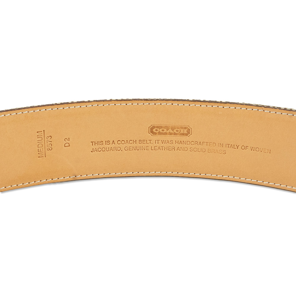 Coach Signature Canvas Belt