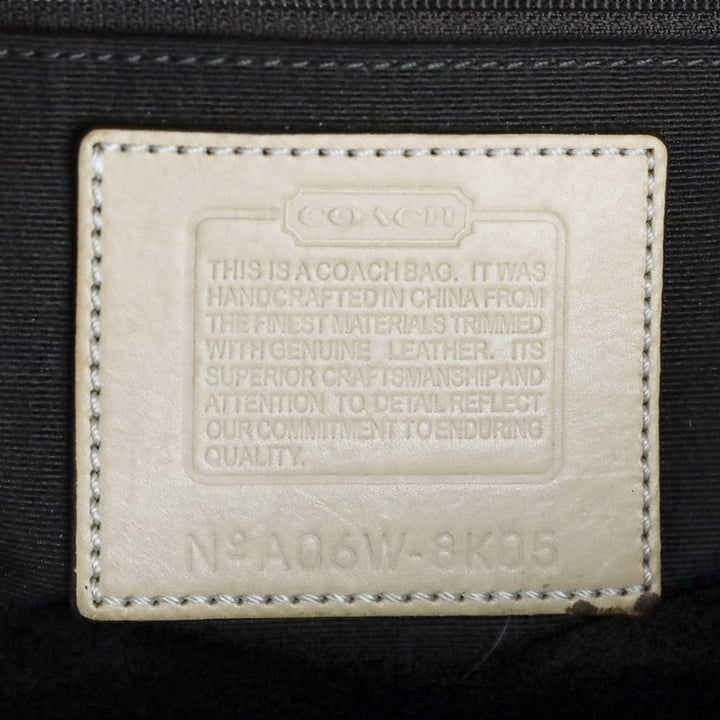 Coach Signature Tan & Brown Hampton Satchel Bag