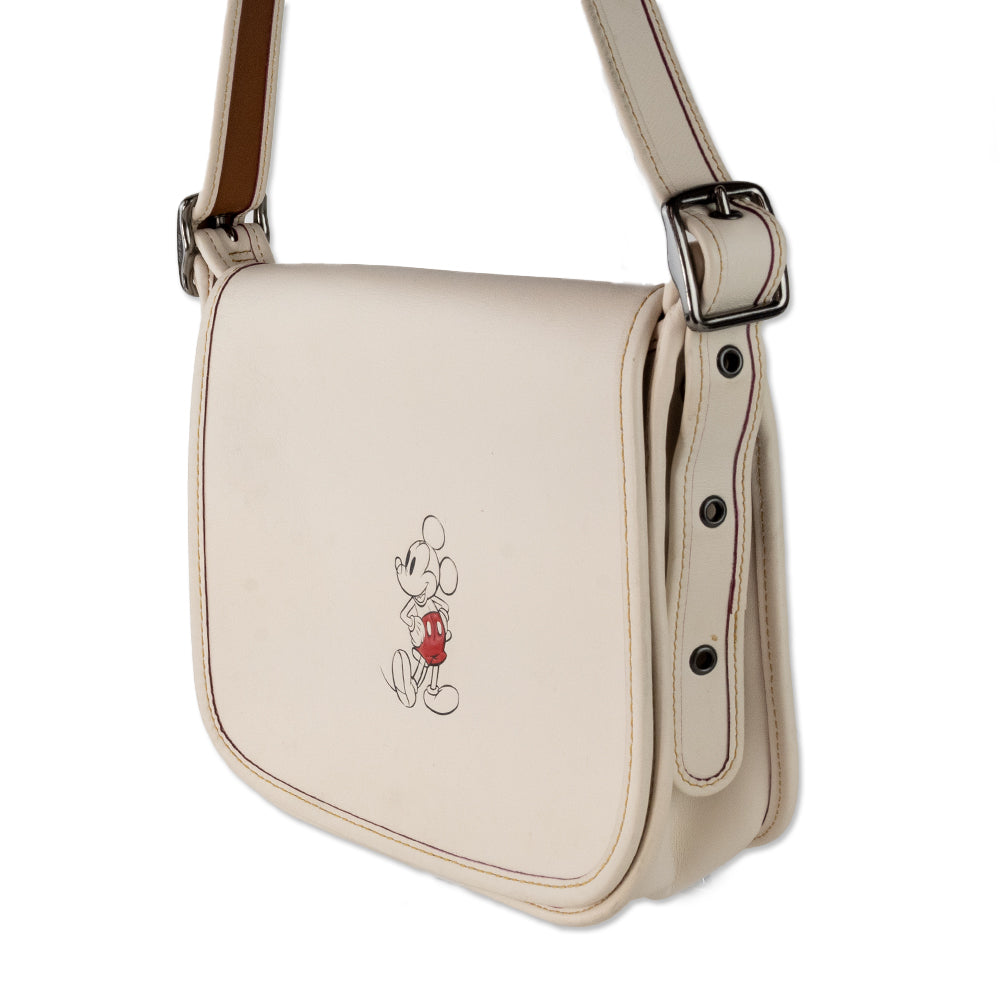 Coach x Disney Mickey Mouse Leather Flap Shoulder Bag