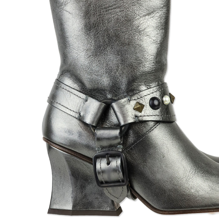 Coach Smog Metallic Vachetta Harness Boot