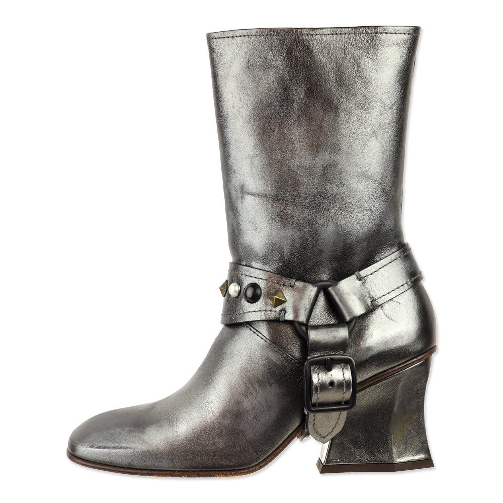 Coach Smog Metallic Vachetta Harness Boot