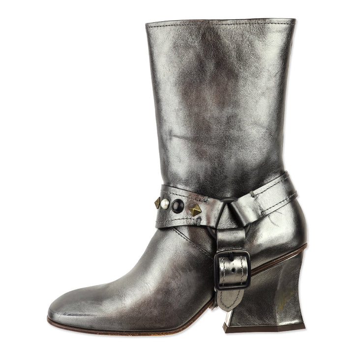Coach Smog Metallic Vachetta Harness Boot