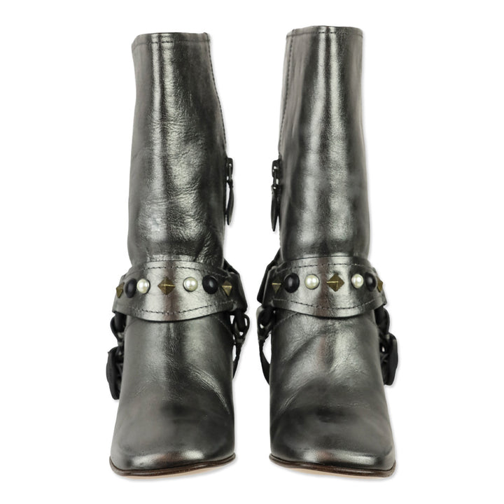 Coach Smog Metallic Vachetta Harness Boot