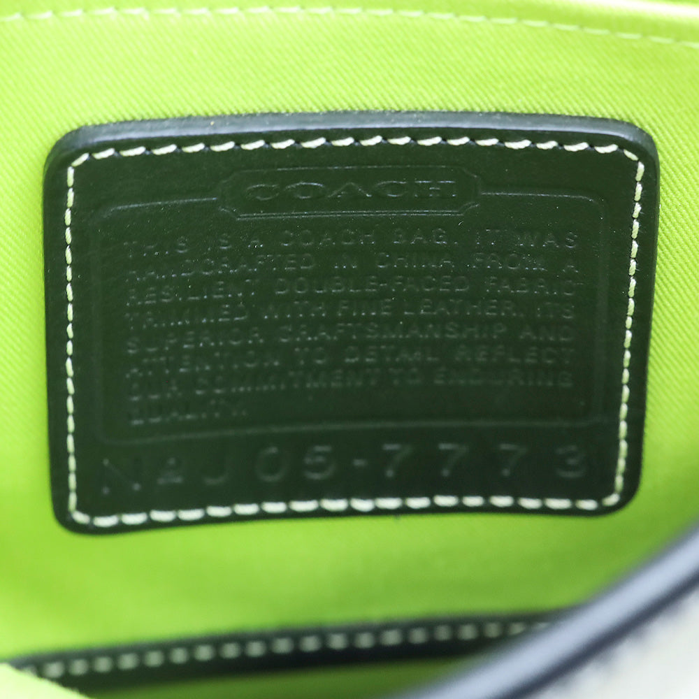 Coach Tan Canvas/ Black Leather Accent Crossbody Camera Bag