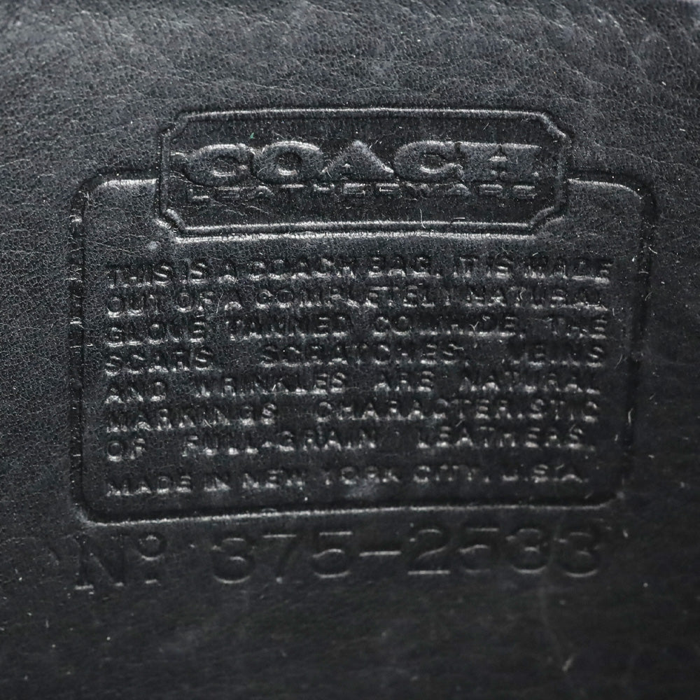 Coach Vintage 1970s Black Leather Slim Clutch Handbag