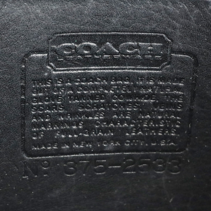 Coach Vintage 1970s Black Leather Slim Clutch Handbag