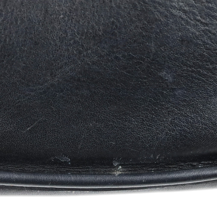 Coach Vintage 5130 Black Leather Gold Hardware Station Bag