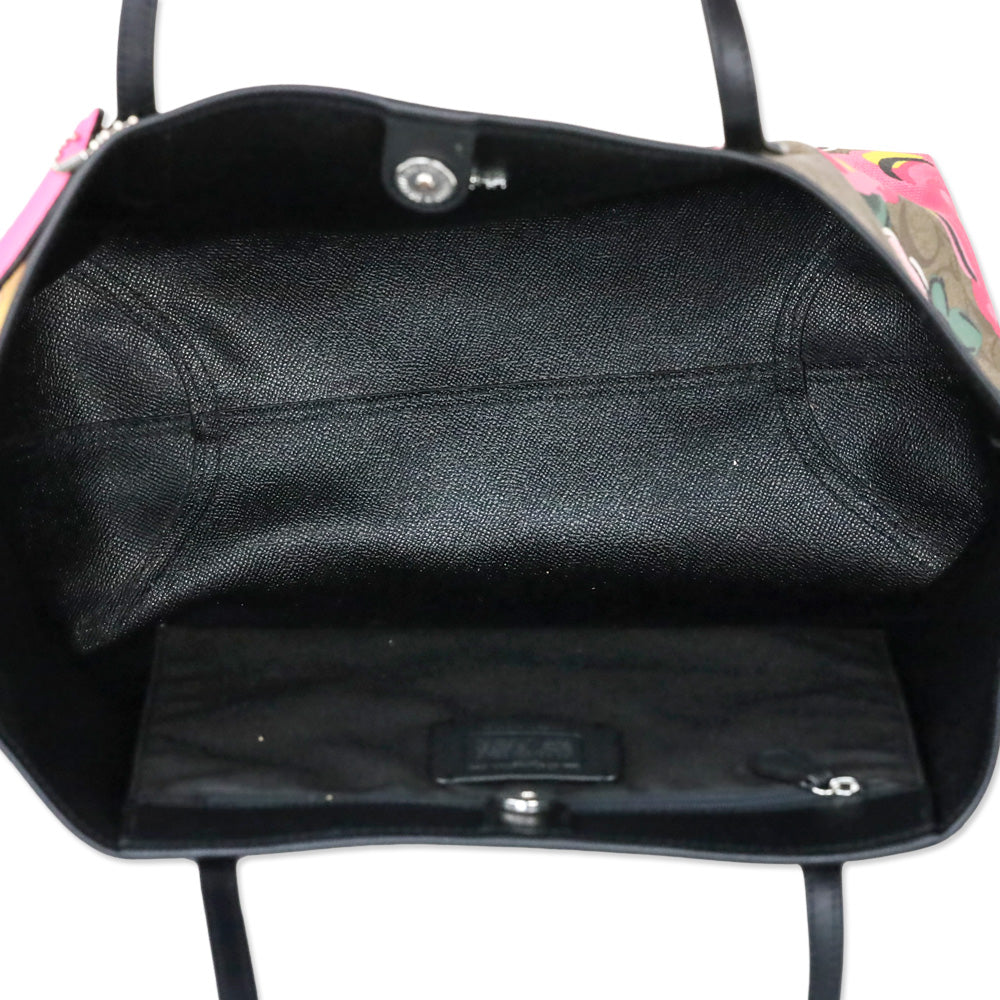 Coach Vintage Rose Print Signature Canvas City Tote Bag