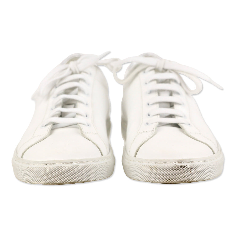 Common Projects Woman Achilles Retro Low-Top White/Silver Leather Sneakers