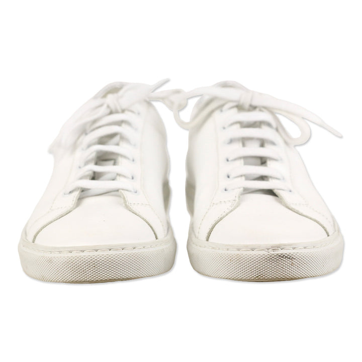 Common Projects Woman Achilles Retro Low-Top White/Silver Leather Sneakers