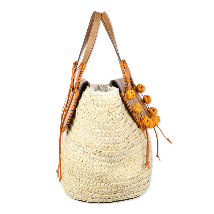 Cuba Lab Habanera Tote x ARossGirl Woven Straw Handbag