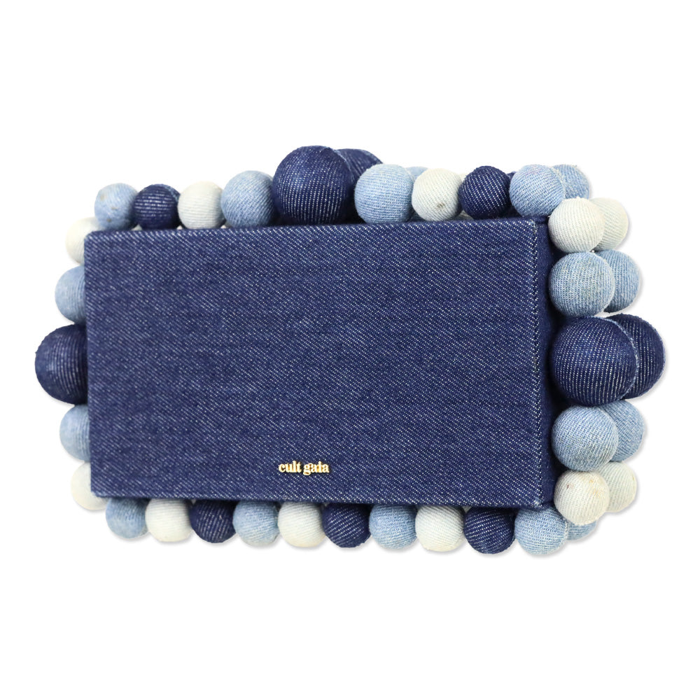 Cult Gaia Indigo Denim Bauble EOS Clutch