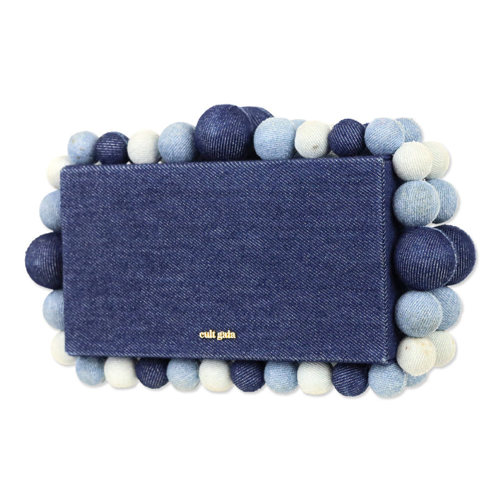 Cult Gaia Indigo Denim Bauble EOS Clutch
