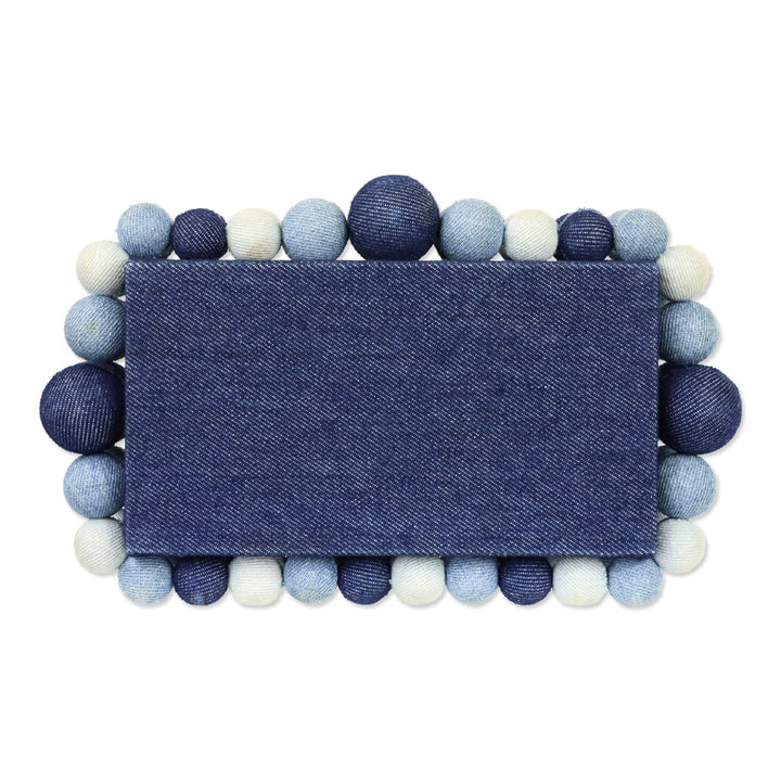 Cult Gaia Indigo Denim Bauble EOS Clutch