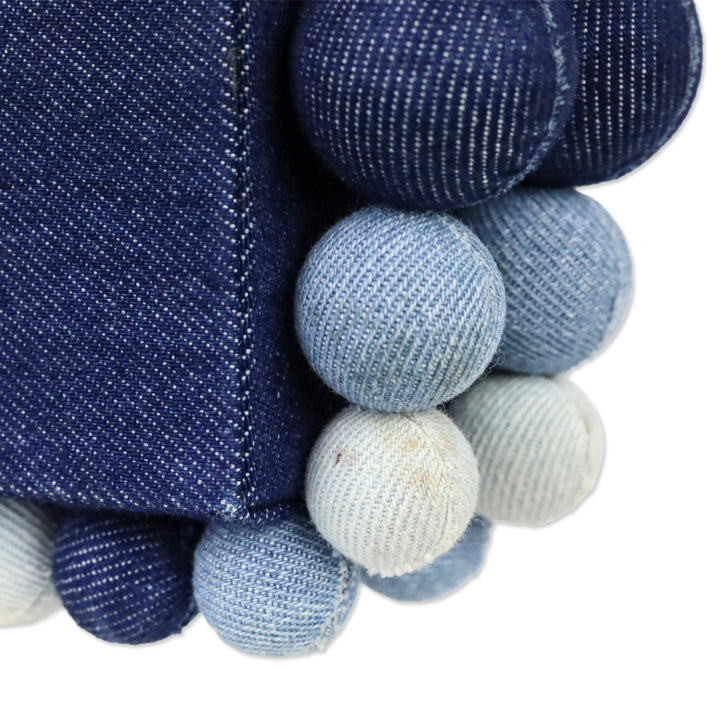 Cult Gaia Indigo Denim Bauble EOS Clutch