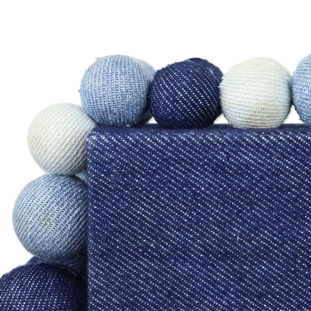 Cult Gaia Indigo Denim Bauble EOS Clutch