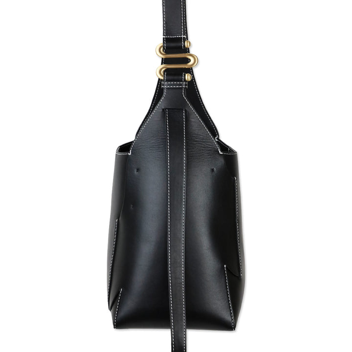 Cult Gaia Simona Black Leather Shoulder Bag