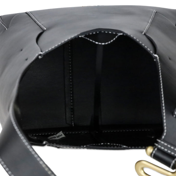 Cult Gaia Simona Black Leather Shoulder Bag