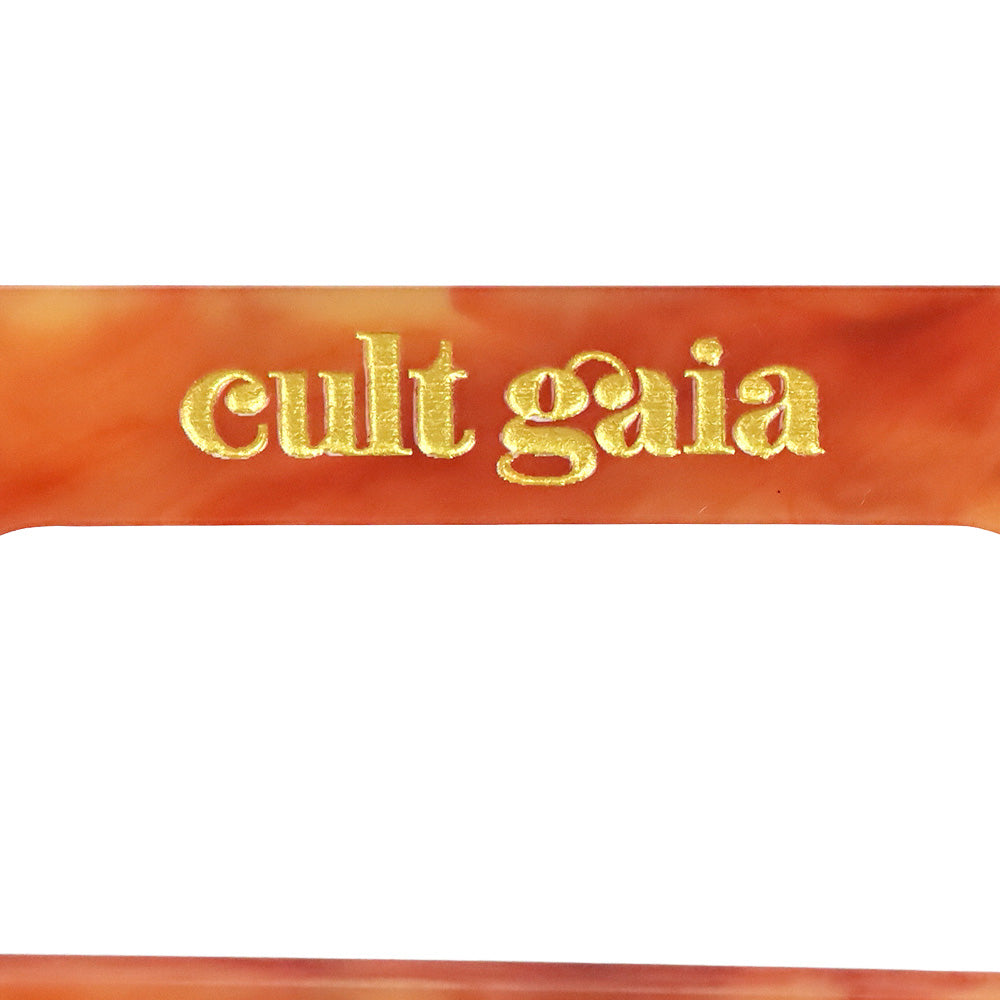 Cult Gaia Small Ark Marbled Agate Acrylic Top Handle Bag