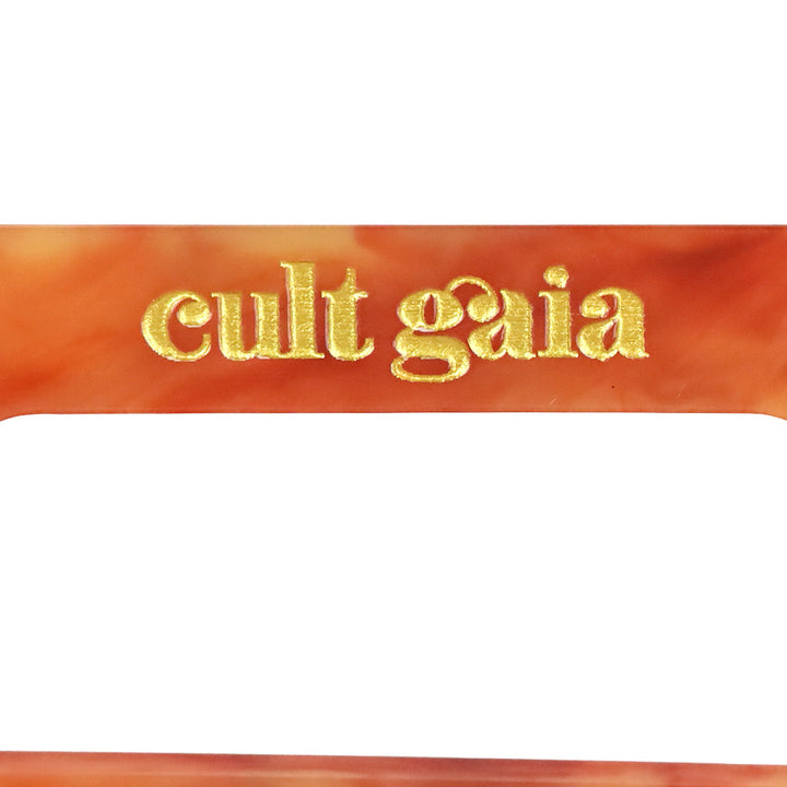 Cult Gaia Small Ark Marbled Agate Acrylic Top Handle Bag