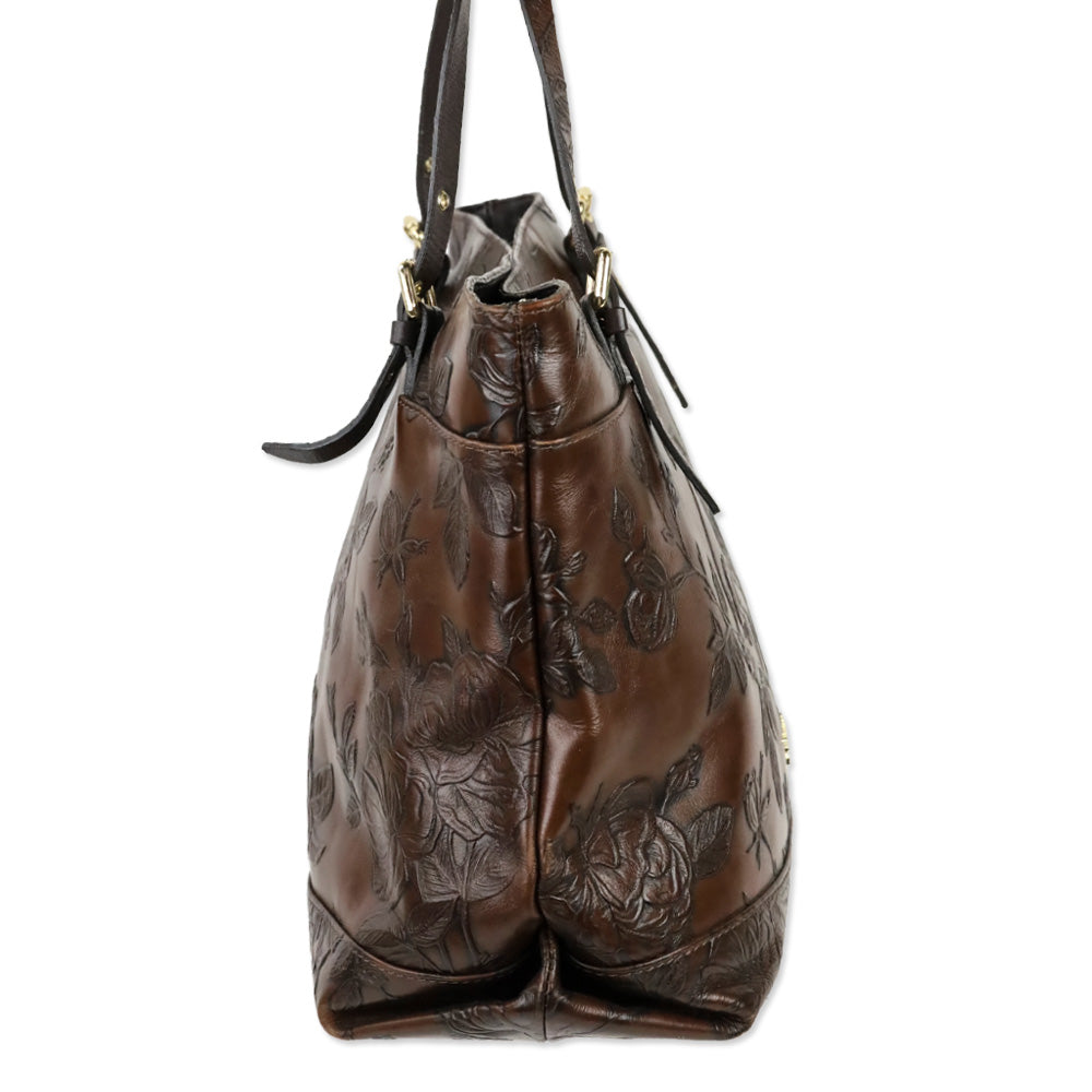 Cuoieria Fiorentina Dark Brown Mimì Leather Large Tote