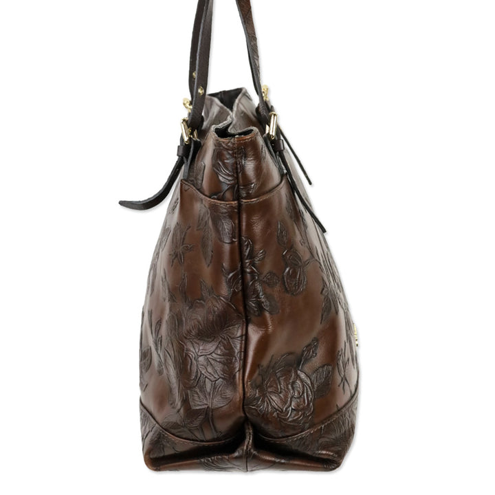 Cuoieria Fiorentina Dark Brown Mimì Leather Large Tote