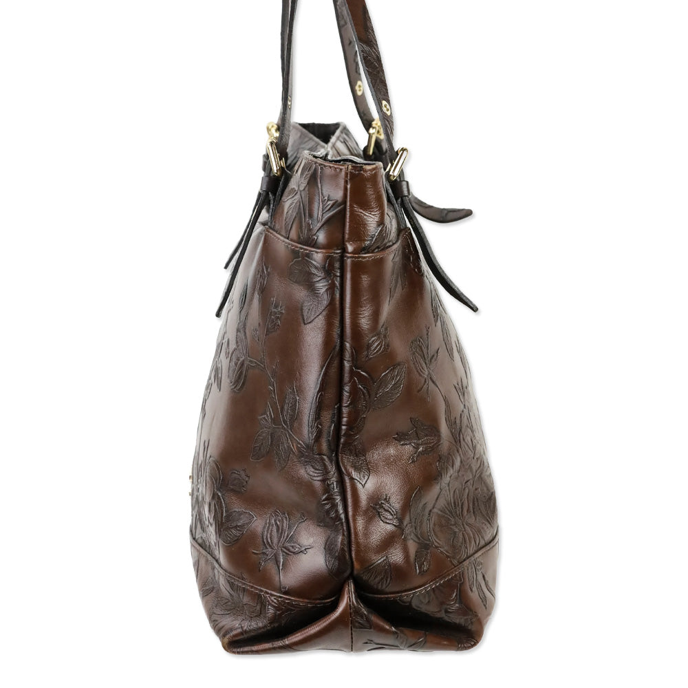 Cuoieria Fiorentina Dark Brown Mimì Leather Large Tote