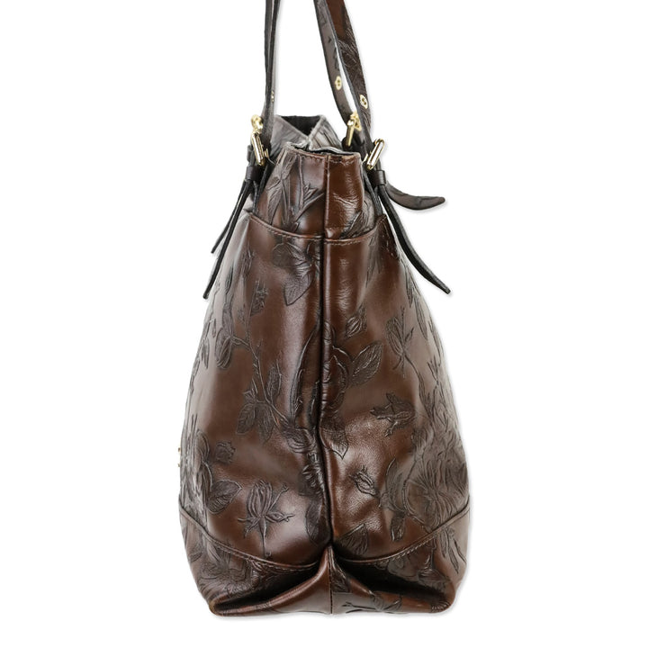 Cuoieria Fiorentina Dark Brown Mimì Leather Large Tote