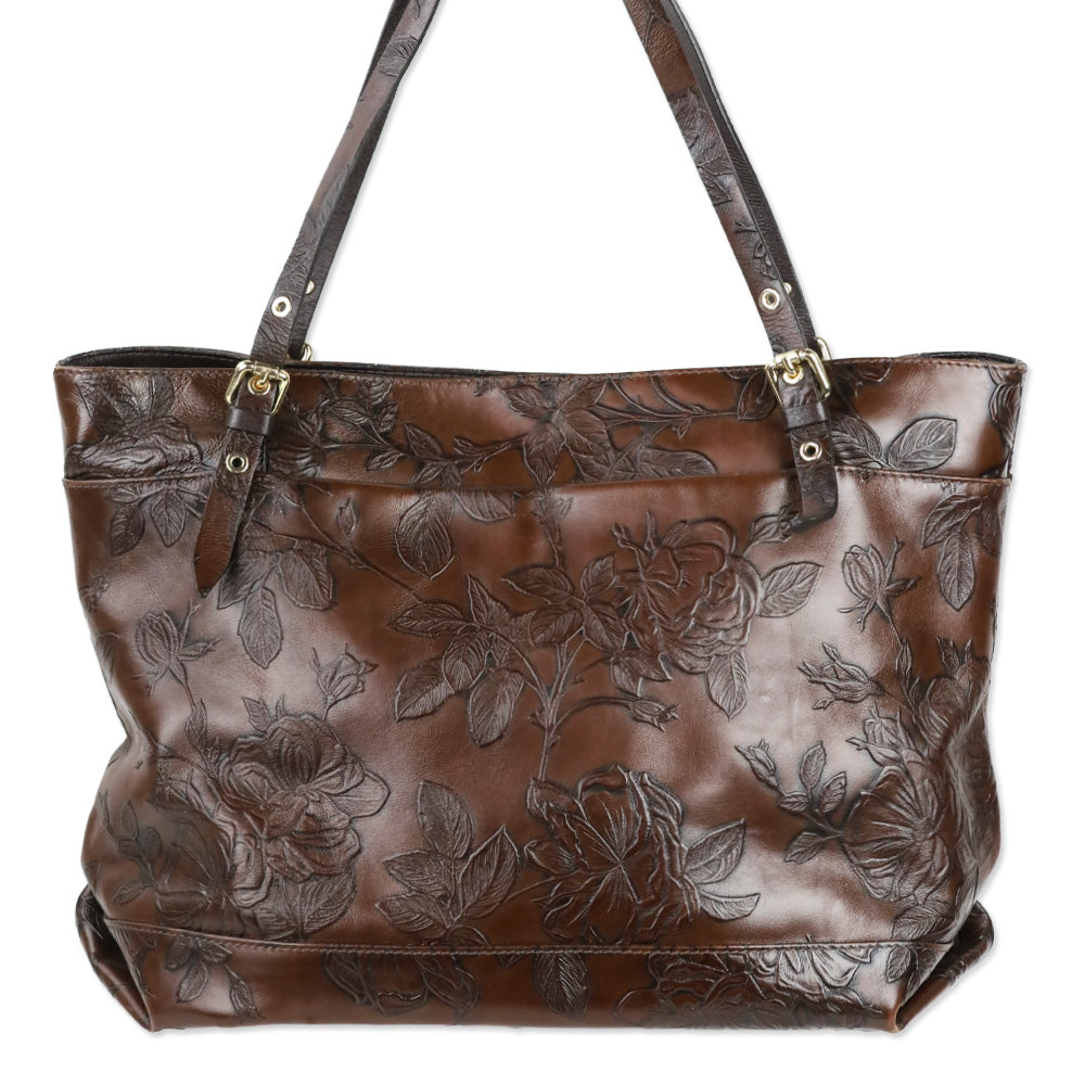 Cuoieria Fiorentina Dark Brown Mimì Leather Large Tote