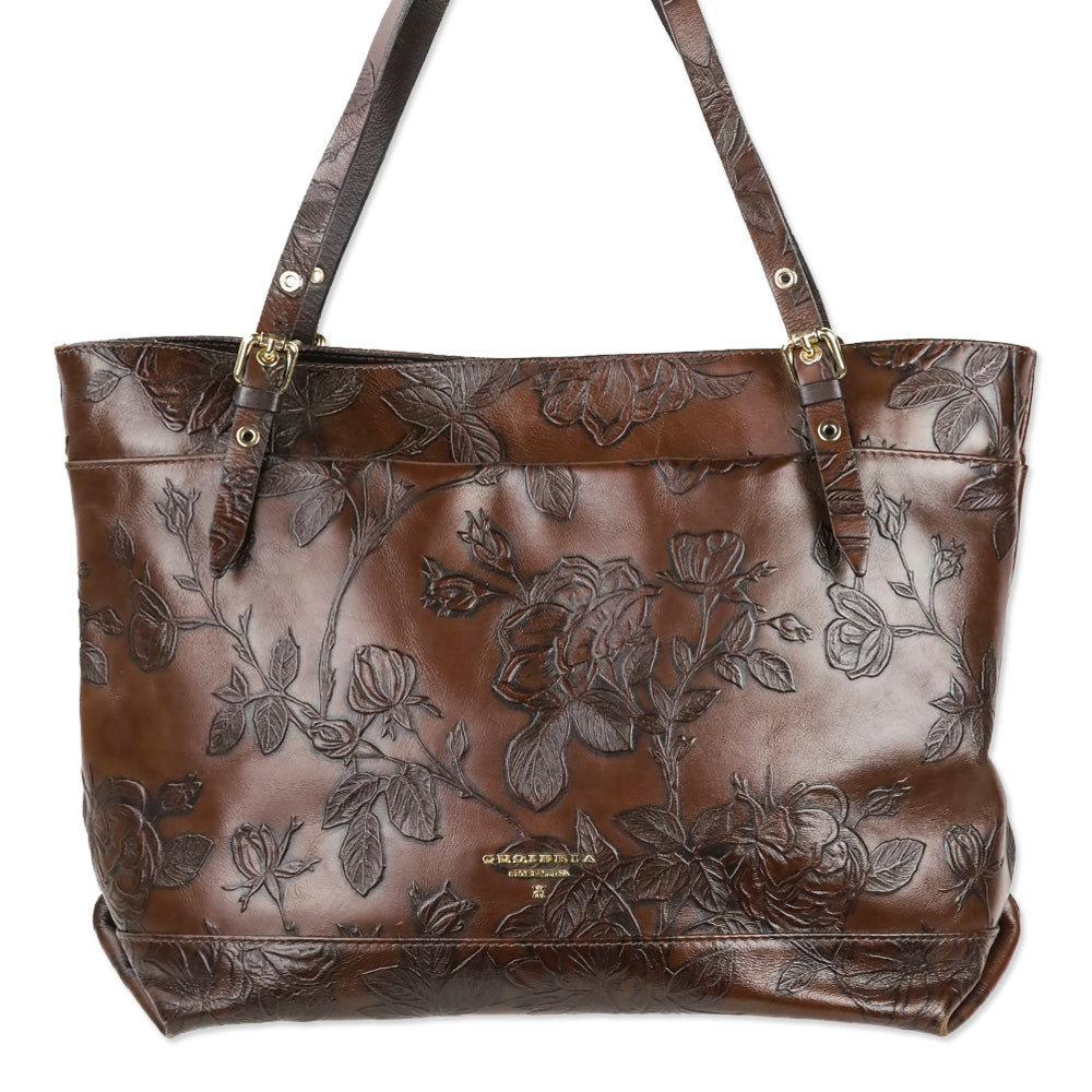 Cuoieria Fiorentina Dark Brown Mimì Leather Large Tote