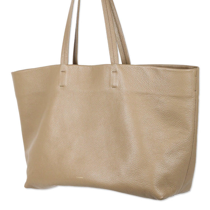 Cuyana Cappuccino Leather Classic Easy Tote
