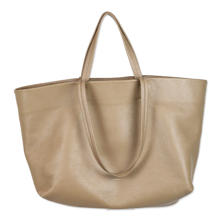 Cuyana Cappuccino Leather Classic Easy Tote