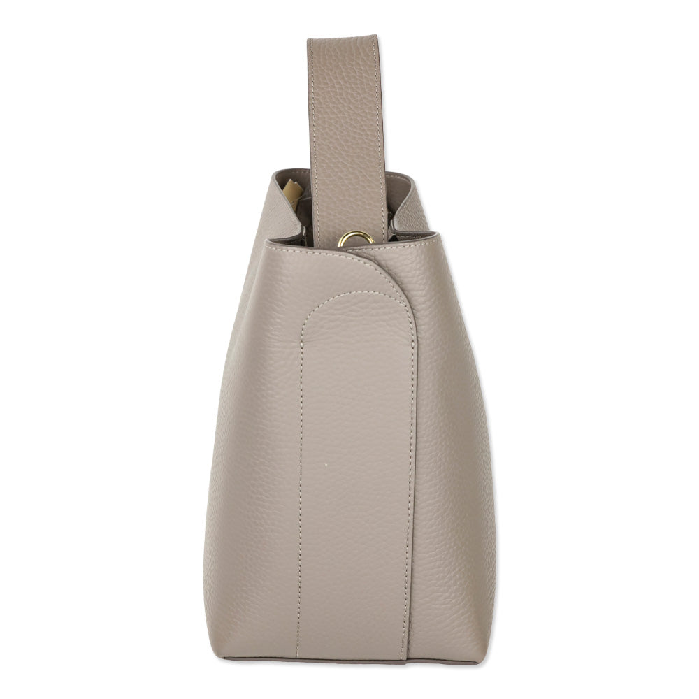 Cuyana Clay Pebbled Mini Linea Bucket Bag