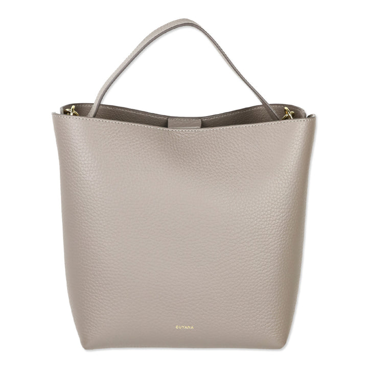 Cuyana Clay Pebbled Mini Linea Bucket Bag