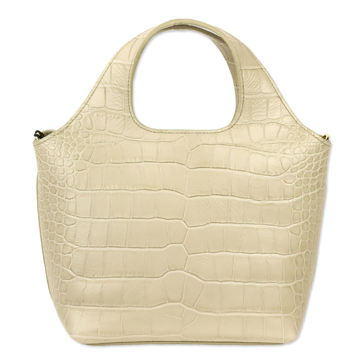 Cuyana Stone Croco Embossed Mini System Tote