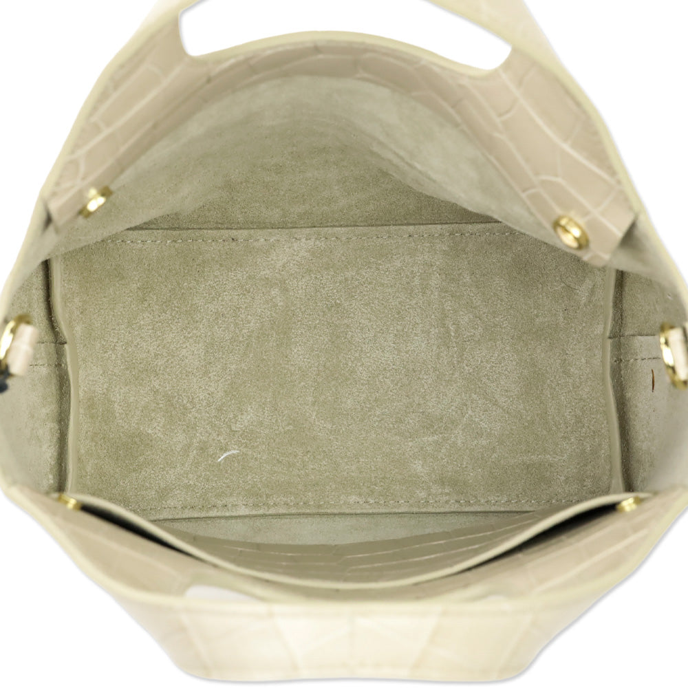 Cuyana Stone Croco Embossed Mini System Tote