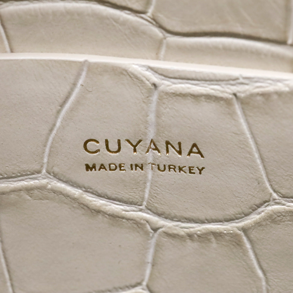 Cuyana Stone Croco Embossed Mini System Tote