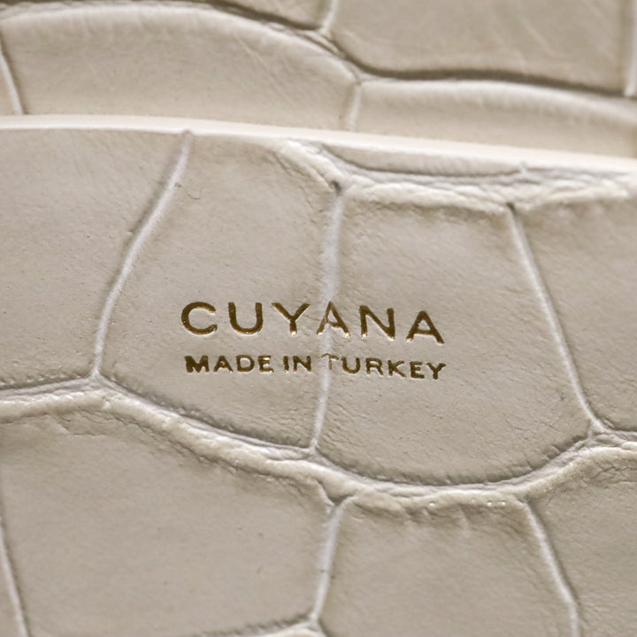Cuyana Stone Croco Embossed Mini System Tote