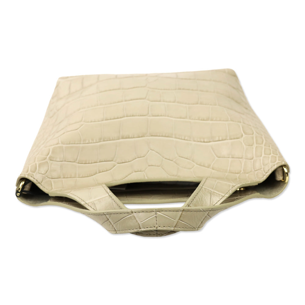 Cuyana Stone Croco Embossed Mini System Tote