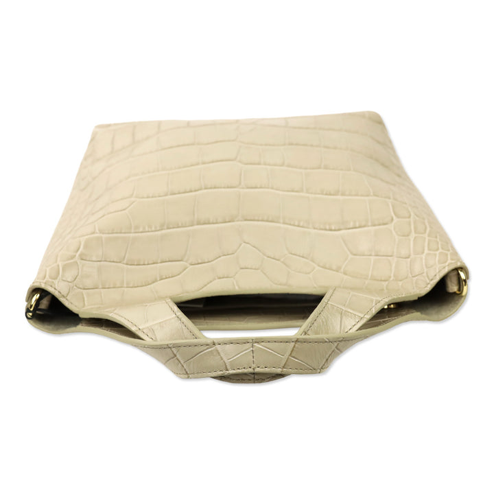 Cuyana Stone Croco Embossed Mini System Tote