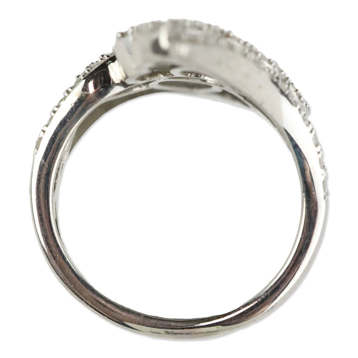 D'Joy Diamond Bypass Ring in Platinum Over Sterling Silver