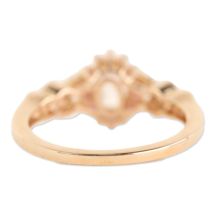 D'Joy Marropino Morganite and Multi Gemstone Sunburst Ring in Vermeil Rose Gold Over Sterling Silver