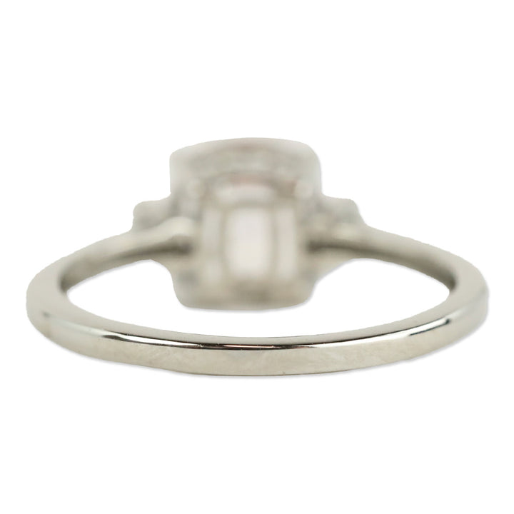 D'Joy Pink Morganite and Diamond Ring in Platinum Over Sterling Silver