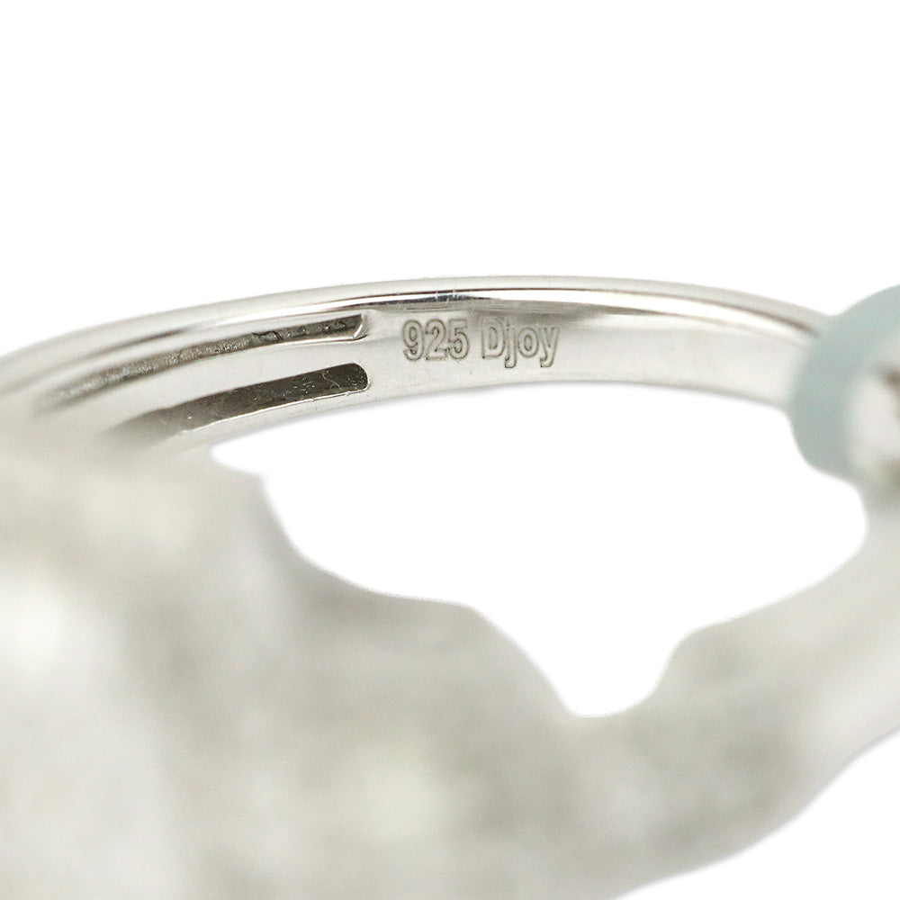 D'joy White Diamond Platinum Over Sterling Silver Radiant Tapestry Ring