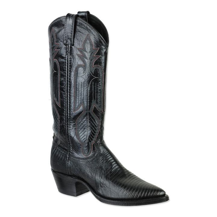 Dan Post Black Lizard Leather Cowboy Boot